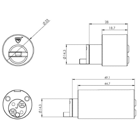 Jeu de cylindres Locxis DIEGO Serruriers de France® compatible JPM KESO VEGA - 4 clés brevetées