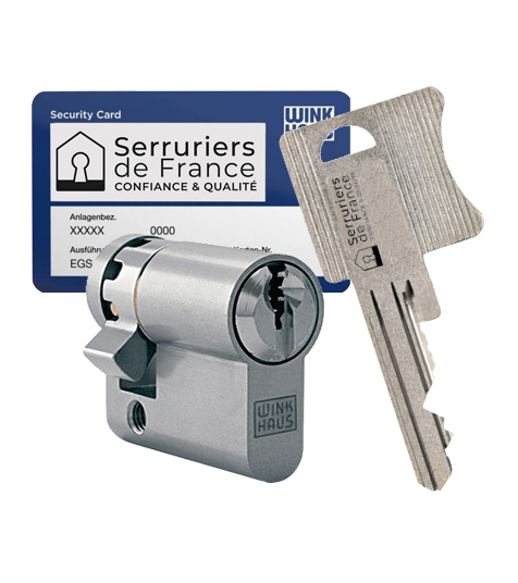 Cylindre européen AZ - OAZ51 Serruriers de France® - 3 clés brevetées