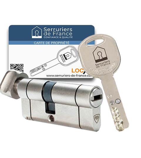Cylindre européen Locxis Serruriers de France®  - 3 clés brevetées