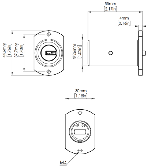 Cylindre rond à bouton Locxis DENTOCHE Serruriers de France® compatible Héraclès Trident - Picard Vigie L55mm - 3 clés brevetées